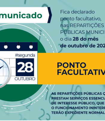 PONTO FACULTATIVO DIA 28 DE OUTUBRO - DIA DO SERVIDOR PÚBLICO