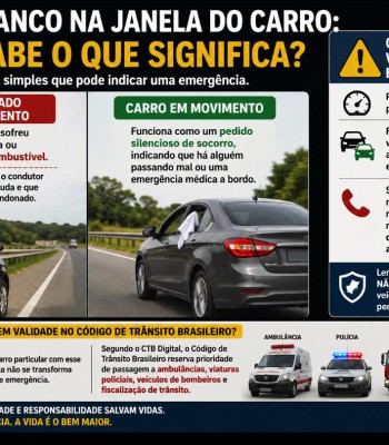 PANO BRANCO NA JANELA DO CARRO: VOCÊ SABE O QUE SIGNIFICA?