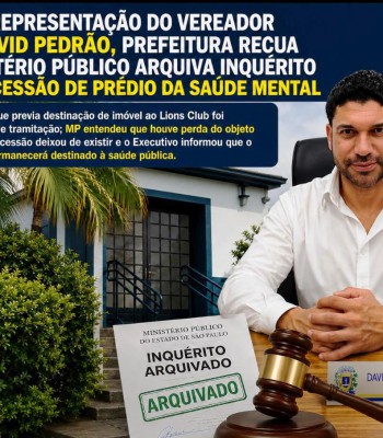 APÓS REPRESENTAÇÃO DO VEREADOR DR. DAVID PEDRÃO, PREFEITURA RECUA E MINISTÉRIO PÚBLICO ARQUIVA INQUÉRITO SOBRE CESSÃO DE PRÉDIO DA SAÚDE MENTAL