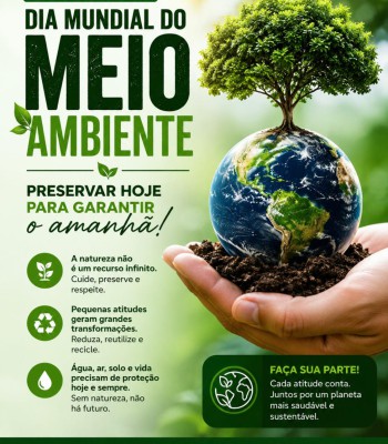 DIA MUNDIAL DO MEIO AMBIENTE - PRESERVAR HOJE PARA GARANTIR O AMANHÃ