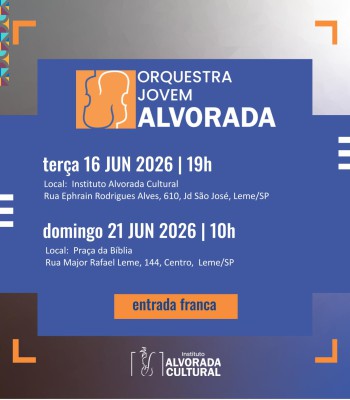 ORQUESTRA JOVEM DE LEME CONVIDA A COMUNIDADE PARA CONCERTOS ESPECIAIS NOS DIAS 16 E 21 DE JUNHO DE 2026