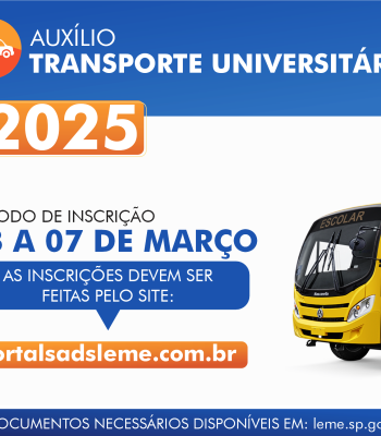 ATENÇÃO: PROGRAMA AUXÍLIO TRANSPORTE 2025 – DE 03 A 07 DE MARÇO