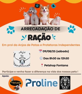 “DOE AMOR EM FORMA DE RAÇÃO” – CAMPANHA SOLIDÁRIA PELOS ANJOS DE PATAS E PROTETORAS INDEPENDENTES