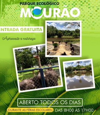 PARQUE ECOLÓGICO MOURÃO COM HORÁRIO DIFERENCIADO DURANTE AS FÉRIAS ESCOLARES