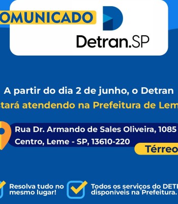 COMUNICADO SOBRE O DETRAN