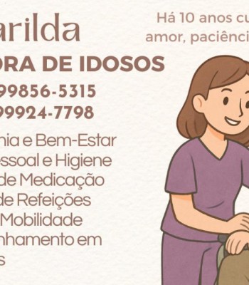 MARILDA CUIDADORA DE IDOSOS COM EXPERIÊNCIA COMPROVADA