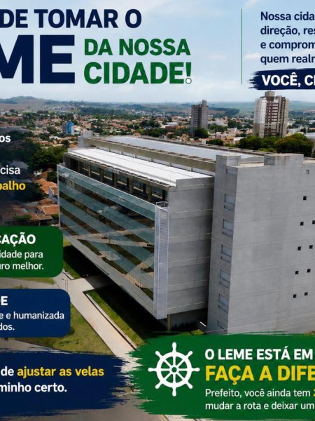 PREFEITO VAMOS AJUSTAR AS VELAS ANTES QUE SEJA TARDE