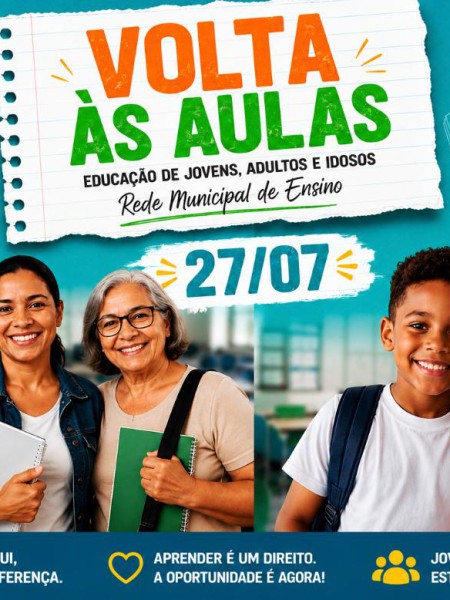 REDE MUNICIPAL DE ENSINO RETOMA AS AULAS NA PRÓXIMA SEGUNDA-FEIRA, DIA 27