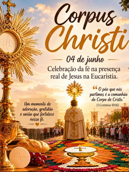 CORPUS CHRISTI - FÉ, TRADIÇÃO E DEVOÇÃO