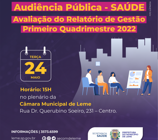 Fundo Municipal de Saúde de Leme informa sobre Audiência Pública}