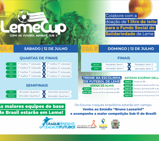 LEME CUP AGITARÁ O FINAL DE SEMANA}