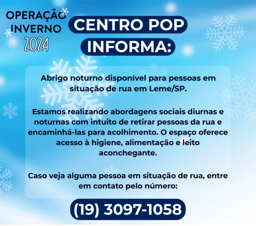 ATENÇÃO: OPERAÇÃO INVERNO 2024}