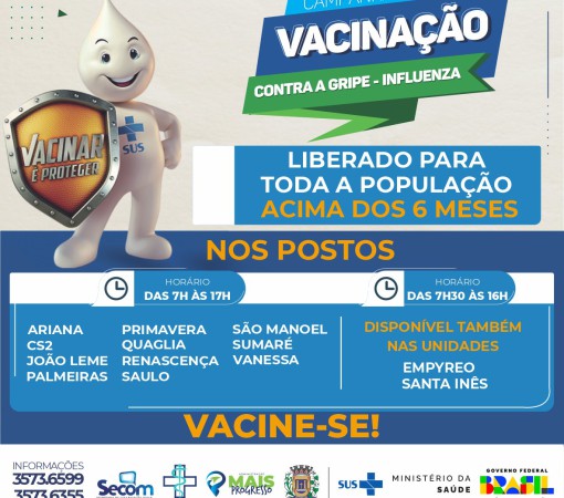 CAMPANHA NACIONAL DE VACINAÇÃO CONTRA INFLUENZA.}