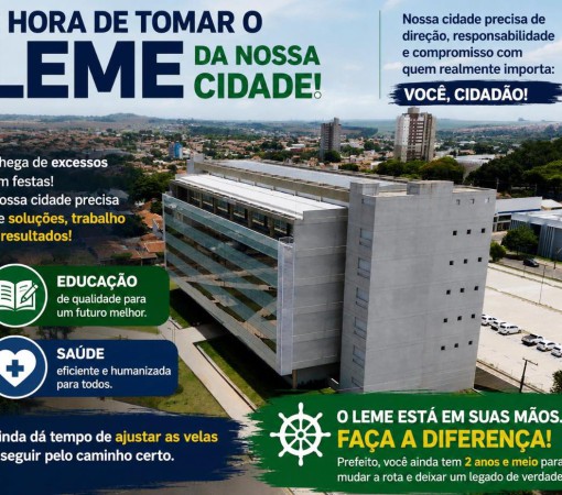 PREFEITO VAMOS AJUSTAR AS VELAS ANTES QUE SEJA TARDE}