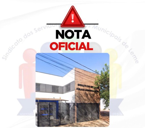 NOTA DE ESCLARECIMENTO DO SINDICATO DOS SERVIDORES PÚBLICOS DE LEME}