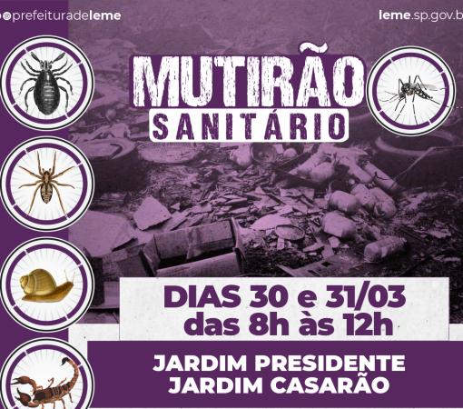 “MUTIRÃO SANITÁRIO” nos dias 30 e 31 de março}