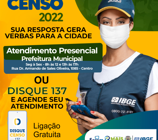 Mutirões para responder o Censo IBGE 2022 - domingo, 29 de janeiro}