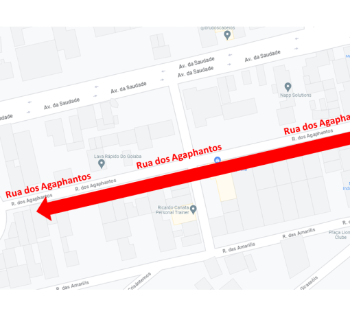 Alterações no sentido de direção de ruas na cidade em 08 de maio}