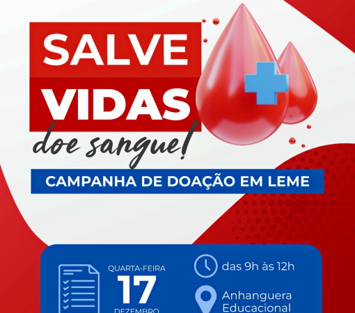 CALENDÁRIO DE DOAÇÃO DE SANGUE 2025 - ÚLTIMA ETAPA ACONTECE DIA 17 DE DEZEMBRO}
