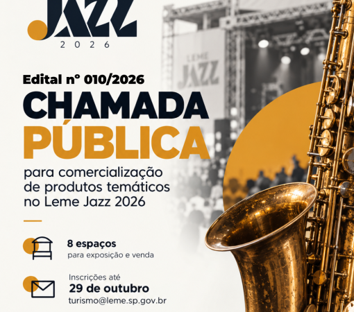 PREFEITURA ABRE CHAMAMENTO PÚBLICO PARA COMERCIALIZAÇÃO DE PRODUTOS TEMÁTICOS NO LEME JAZZ 2026}