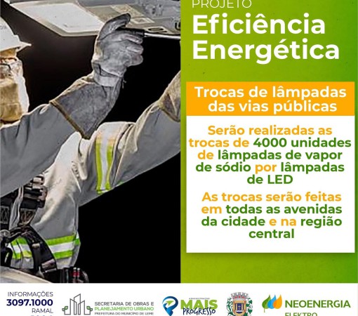 Projeto de eficiência energética - 4000 lâmpadas}