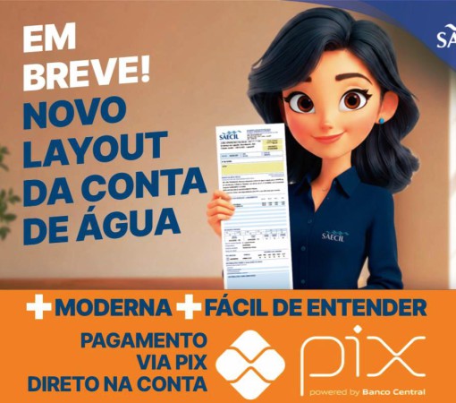 SAECIL ADEQUARÁ LAYOUT DA FATURA DE ÁGUA ÀS REGRAS DA REFORMA TRIBUTÁRIA}