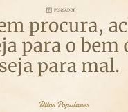 QUEM PROCURA, ACHA - O PREÇO DA VERDADE}