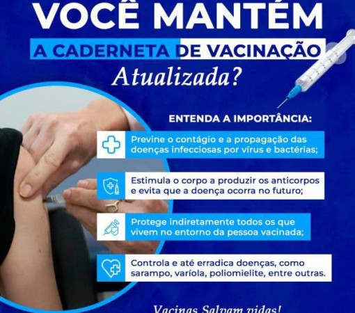 ALERTA IMPORTANTE: VERIFIQUE A CARTEIRINHA DE VACINAÇÃO DOS SEUS FILHOS E NETOS}
