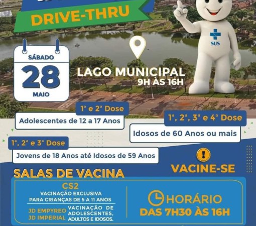 DIA “D” DE VACINAÇÃO CONTRA A COVID-19 – 28 DE MAIO DAS 7H30 ÀS 16H}