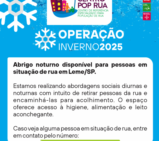 OPERAÇÃO INVERNO 2025 CONTINUA}