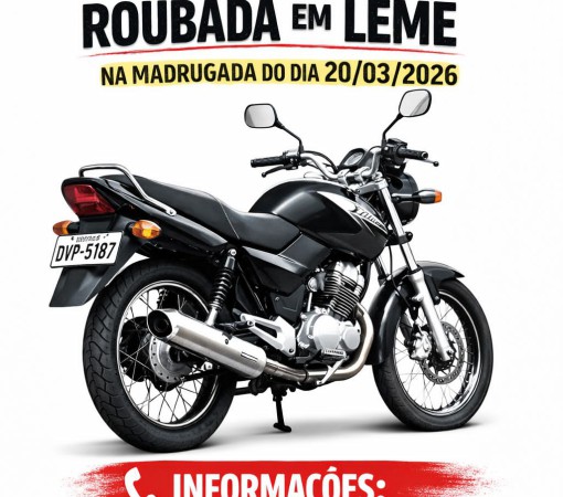 ATENÇÃO - MOTO ROUBADA}