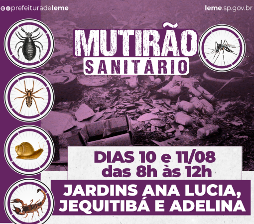 “MUTIRÃO SANITÁRIO” nos dias 10 e 11 de agosto}