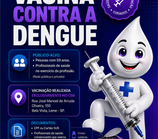 SECRETARIA DE SAÚDE REFORÇA A IMPORTÂNCIA DA VACINAÇÃO CONTRA A DENGUE PARA GRUPOS PRIORITÁRIOS}