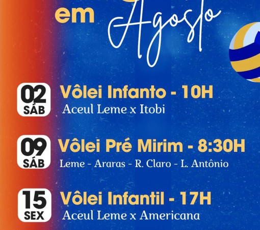 O SEGUNDO SEMESTRE DO VÔLEI ACEUL LEME VAI BOMBAR}