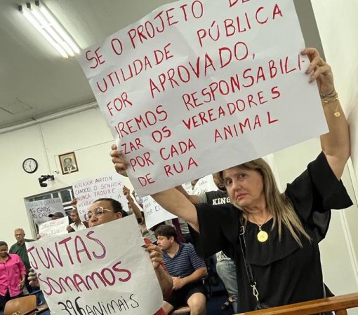 Sessão da Câmara de terça-feira, 05 de setembro contou, novamente, com a presença de muitas protetoras independentes.}