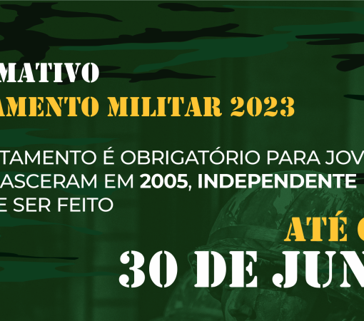 Junta de Serviço Militar informa sobre Alistamento 2023}