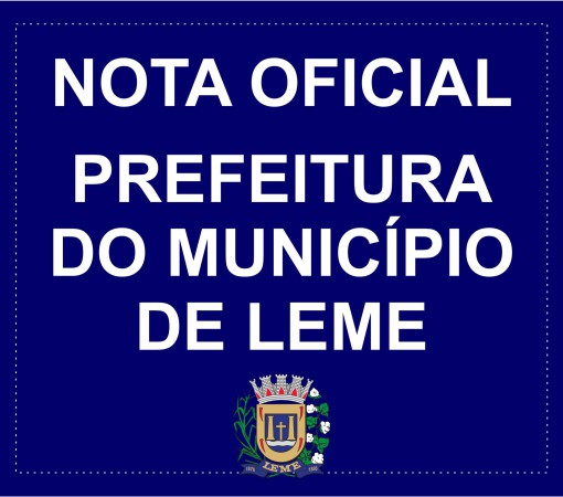 NOTA OFICIAL DA PREFEITURA}