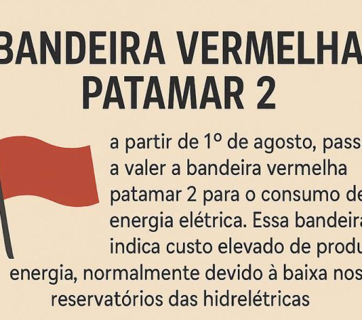 BANDEIRA VERMELHA PATAMAR 2 NAS CONTAS DE ENERGIA ELÉTRICA NO BRASIL}