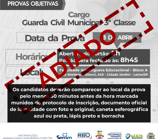 CONCURSO PARA GUARDA CIVIL MUNICIPAL – SUSPENSO}