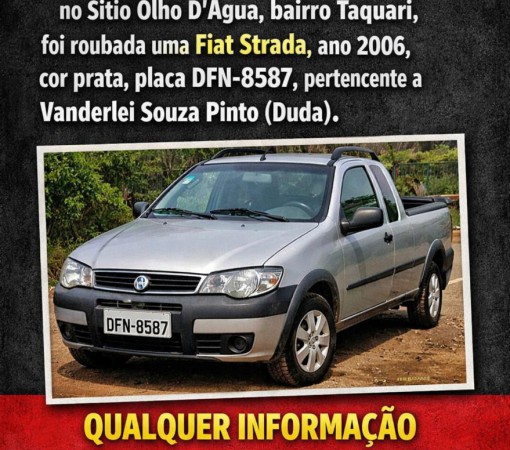 ATENÇÃO: ROUBO DE VEÍCULO}