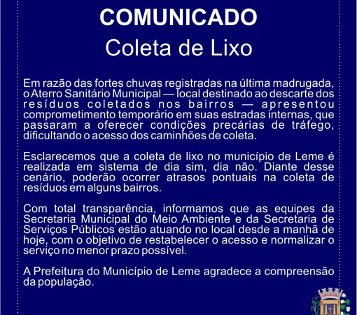 ATENÇÃO POPULAÇÃO}