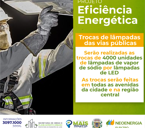 Projeto de eficiência energética - em Leme}