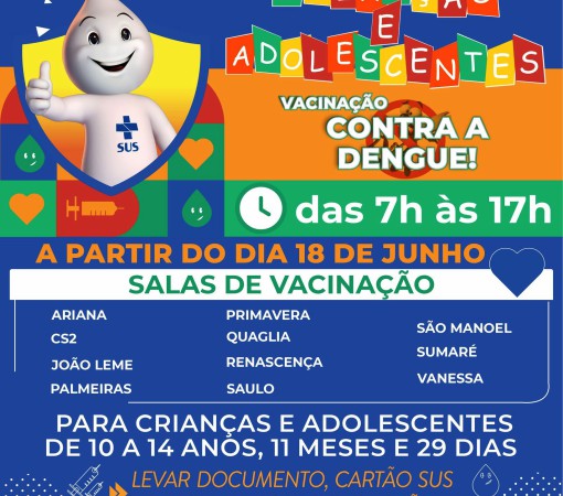 ATENÇÃO VACINAÇÃO CONTRA A DENGUE}