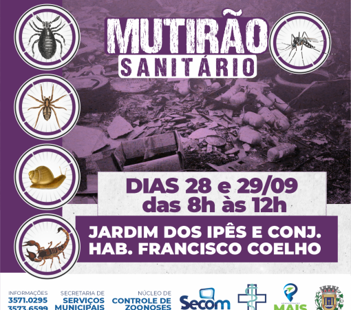 “MUTIRÃO SANITÁRIO” nos dias 28 e 29 de setembro}