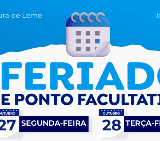 PONTO FACULTATIVO NAS REPARTIÇÕES PÚBLICAS MUNICIPAIS DIAS 27 E 28 DE OUTUBRO DE 2025}