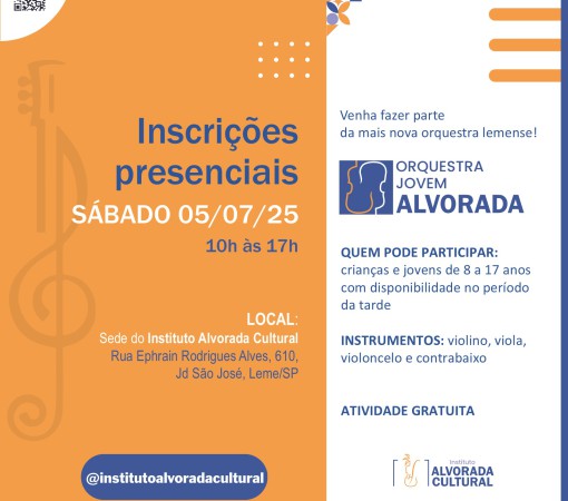 VEM AÍ A ORQUESTRA JOVEM ALVORADA}