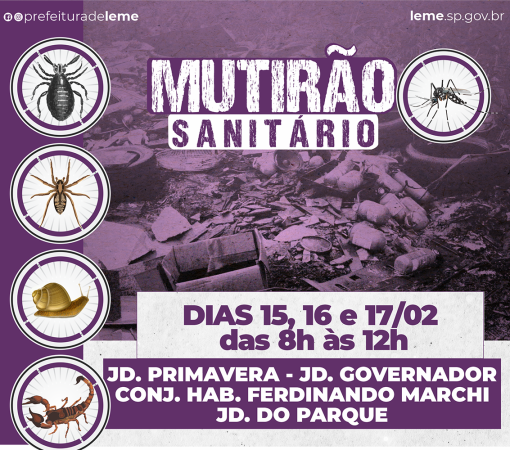 “Mutirão Sanitário” dos dias 15 - 16 e 17 de Fevereiro de 2023}