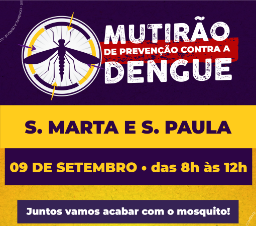 Mutirão contra o Aedes aegypti nos Bairros Jardins Santa Paula e Santa Marta dia 09 de Setembro}