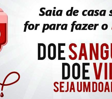 Primeira etapa da doação de sangue será, quarta-feira, 16 de fevereiro}