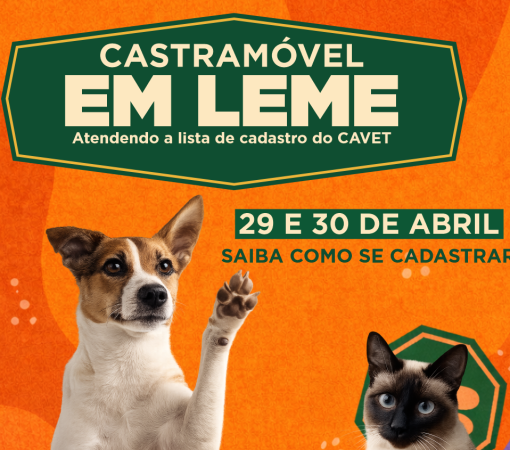 CAVET TERÁ AÇÃO DO CASTRAMÓVEL NOS DIAS 29 E 30 DE ABRIL}